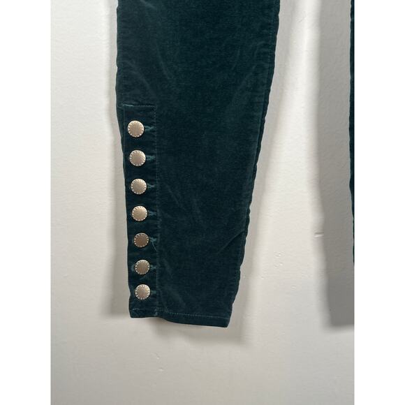 L'Agence Piper Skinny High Rise Womens Size 26 Evergreen Green Velvet - Picture 3 of 10